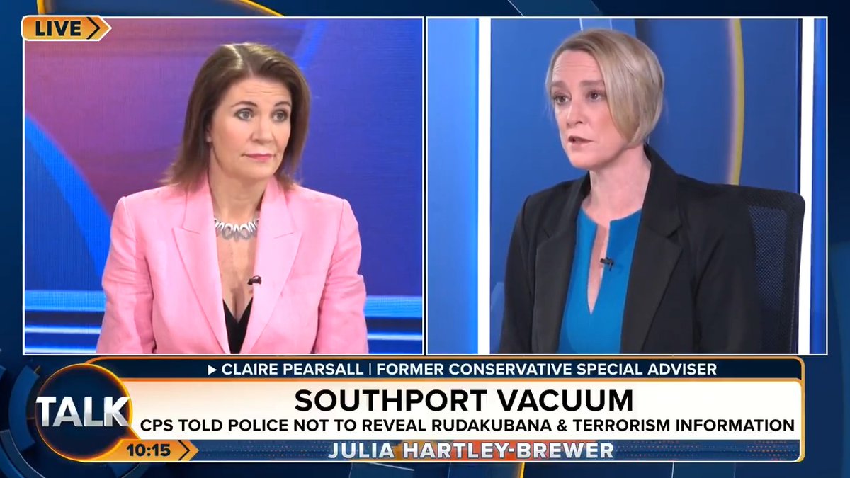 Julia Hartley-Brewer slams the Government's 'cover-up' of information about Southport killer Axel Rudakubana. "They think we're stupid! The problem is not contempt of court. The problem is contempt of politicians for their voters." Julia Hartley-Brewer