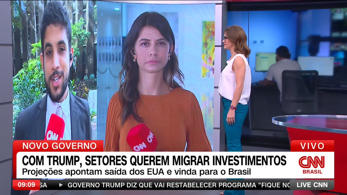 Com Donald Trump na presidência dos Estados Unidos, alguns setores projetam a migração de investimentos. As projeções apontam migração para o Brasil. #LiveCNNBrasil