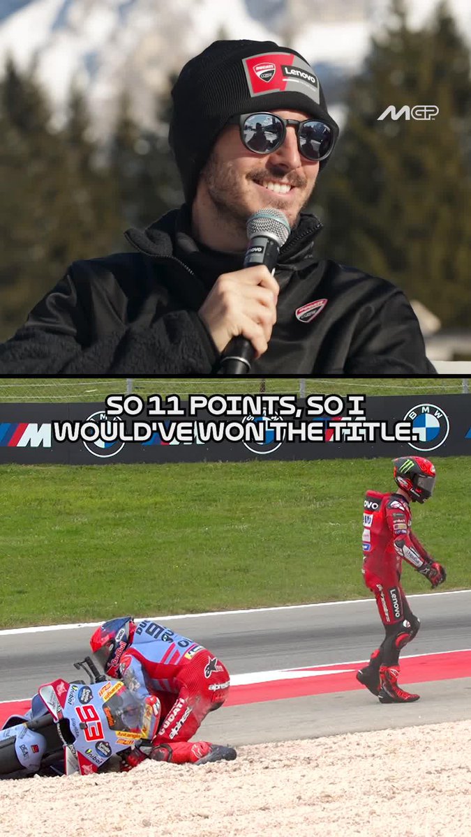 No hard feelings between Pecco Bagnaia and Marc Márquez until the Portimao clash is mentioned 💥😅 #MotoGP