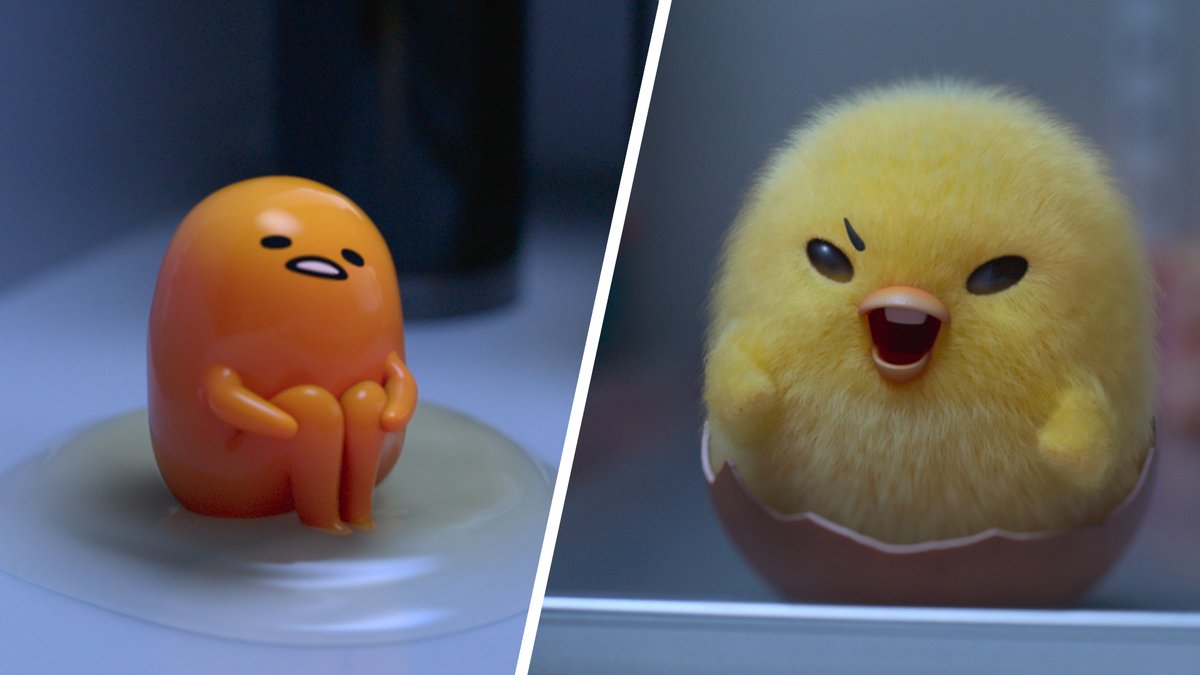 🐣「このままでいいの？」 🥚「あしたから本気出す」 まったりのんびり。だけど本音がぶつかり合う会話👀 しゃきぴよとぐでたま、あなたはどちらに共感する？ #ぐでたま母をたずねてどんくらい #ぐでたま