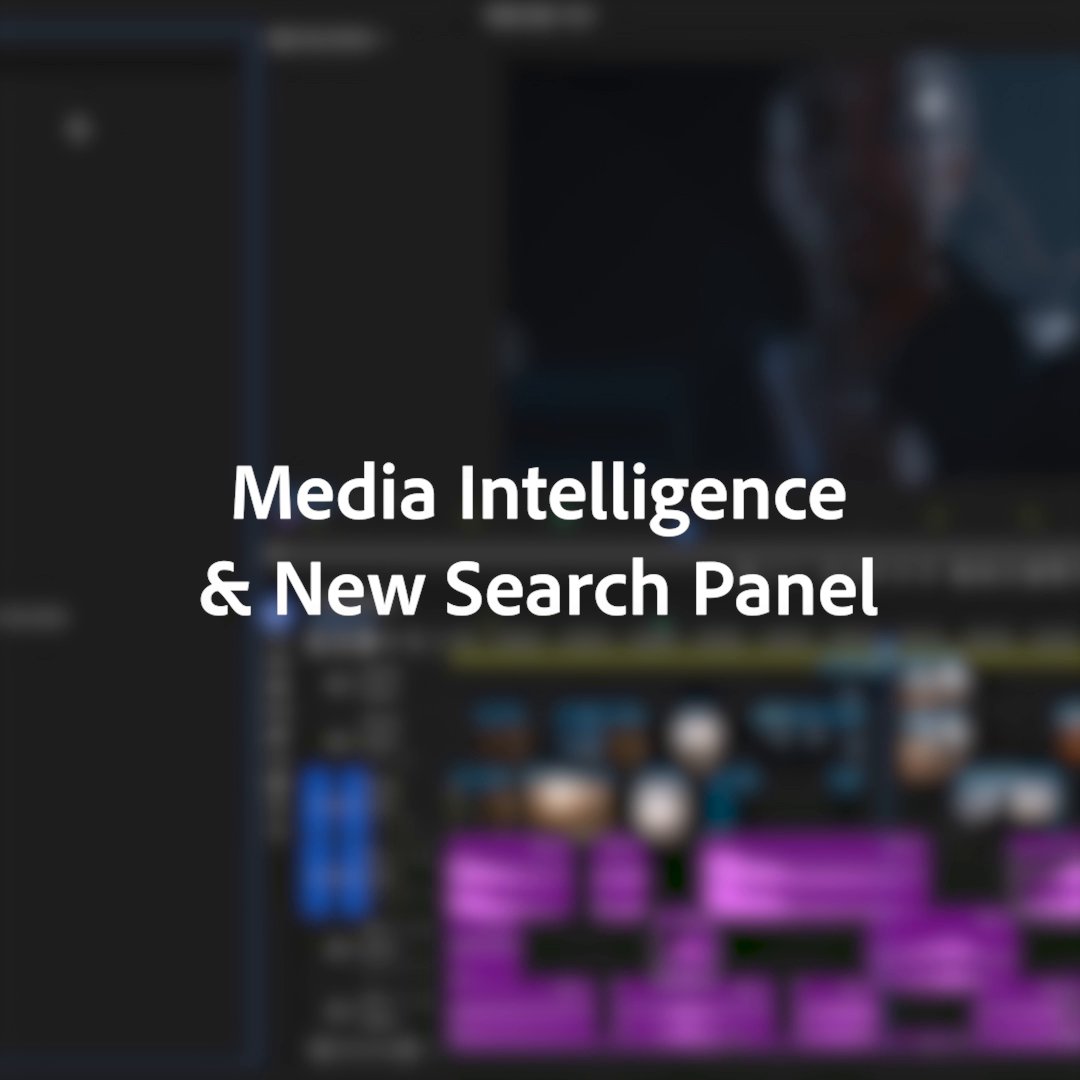 Goodbye, endless scrolling. Hello, AI-powered search panel. With the all-new Media Intelligence in #PremierePro (beta), the content of your clips is automatically recognized, including objects, locations, camera angles &amp; more. Just input your search to find exactly what you need.