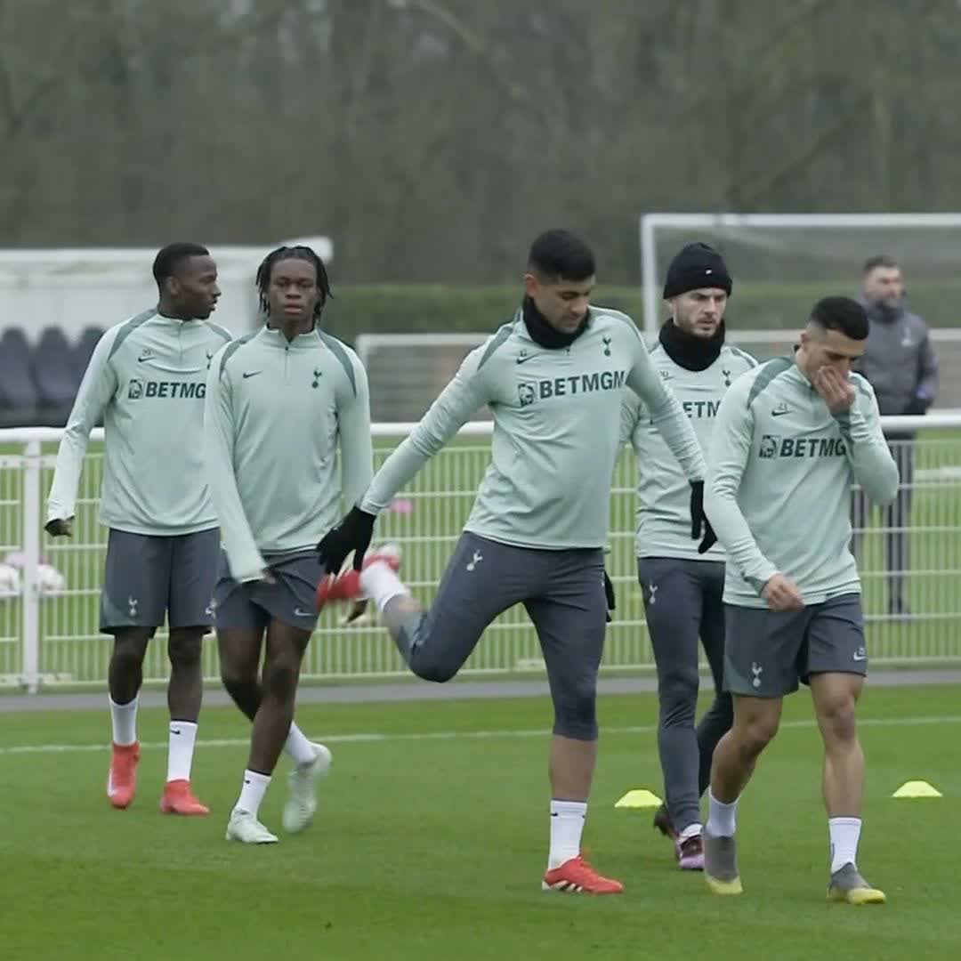 Tottenham defender Cristian Romero is back in training after playing just once since November 🚨⚪