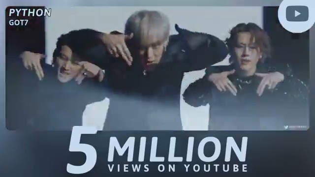 “PYTHON” music video has surpassed 5 million views on YouTube. GOT7 - PYTHON — GOT7 GOT7 (갓세븐) #GOT7 #갓세븐 #GOT7_PYTHON