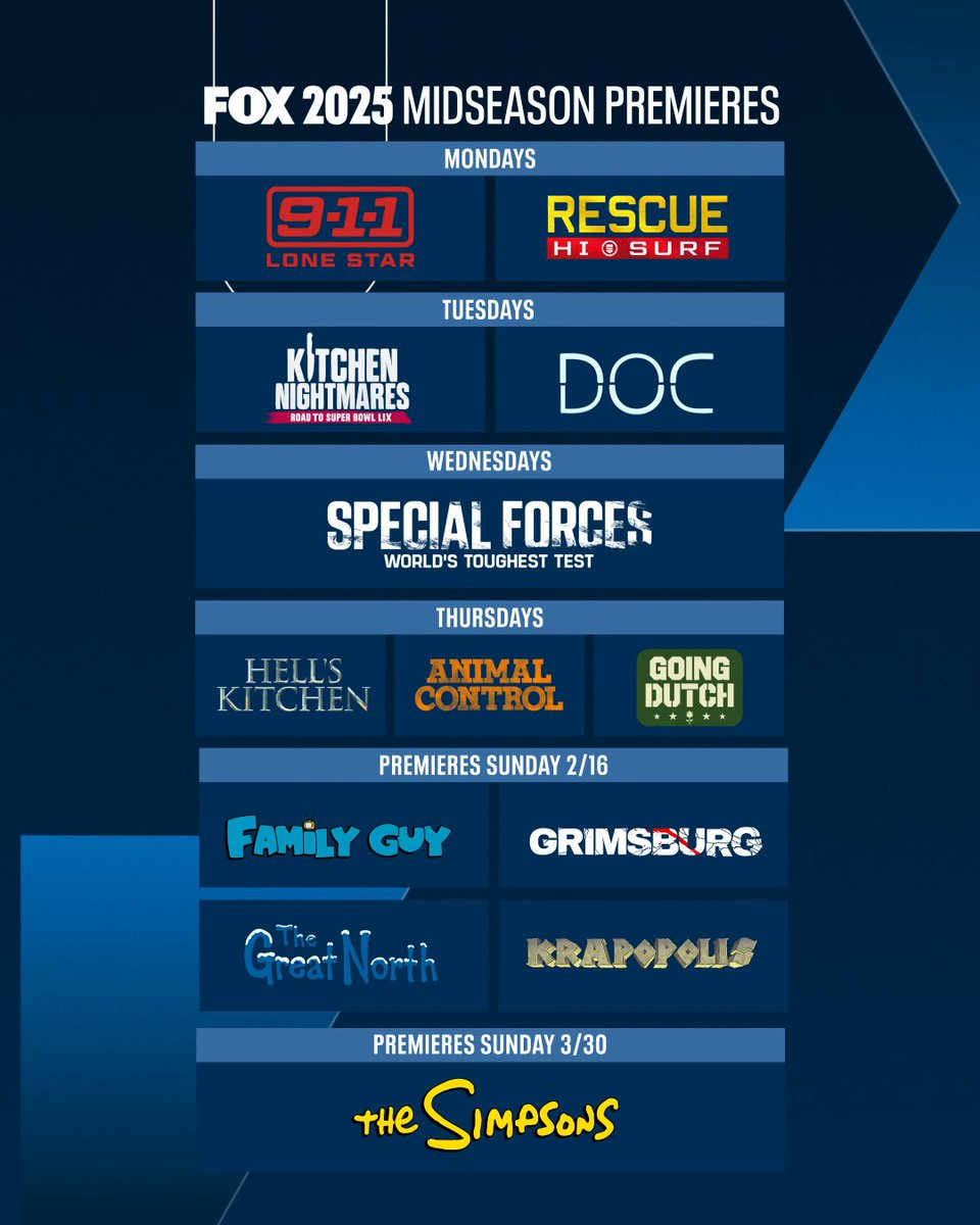 Starting off 2025 in the best way possible 🎉😍 Tune-in to all of your #FOX favorites and stream them next day on Hulu!