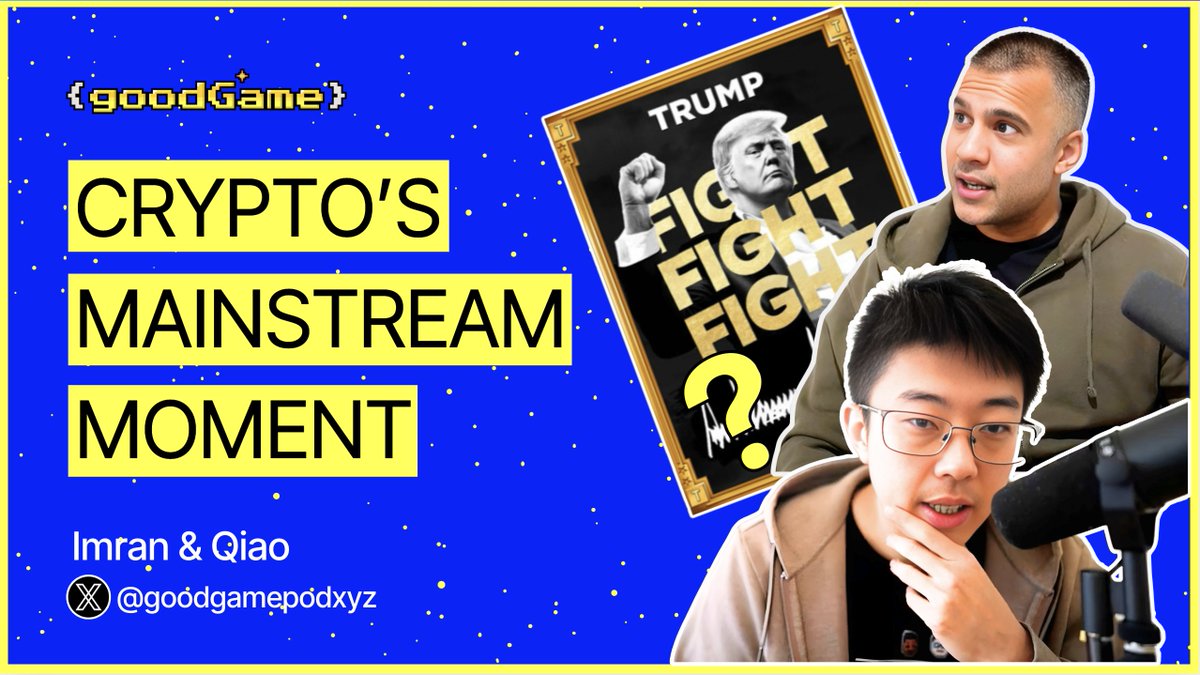 NEW POD | EP 69 Crypto’s Mainstream Moment? Timestamps: 0:00 Intro 1:13 Where Are We in This Cycle? 1:47 Bullish or Bearish? 4:01 Current Market Signals 5:14 Taking Some Chips Off the Table 6:12 Will the AI Meta Come Back? 8:35 "Everyone is competing for attention" 14:22 DeFi and Crypto Community 15:22 $TRUMP 17:13 Celeb Tokens 19:05 Finding the Right Model for Celeb Tokens 20:13 Going back to Trump... 23:20 Ethereum Foundation Drama 26:11 Ethereum vs Solana 28:58 Milady Vitalik 30:24 "A lot of people rage quit this weekend" 32:31 Phantom's Recent Round and Moonshot's Success 33:43 High Notes 34:27 The Original Ideals of Crypto 36:48 What Does Your Portfolio Look Like Today?