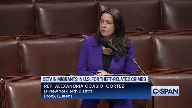 Rep. Alexandria Ocasio-Cortez on during Laken Riley Act debate: "When a private prison camp opens in your town and they say, 'we didn't know this was going to happen,' know that they did and they voted for it."