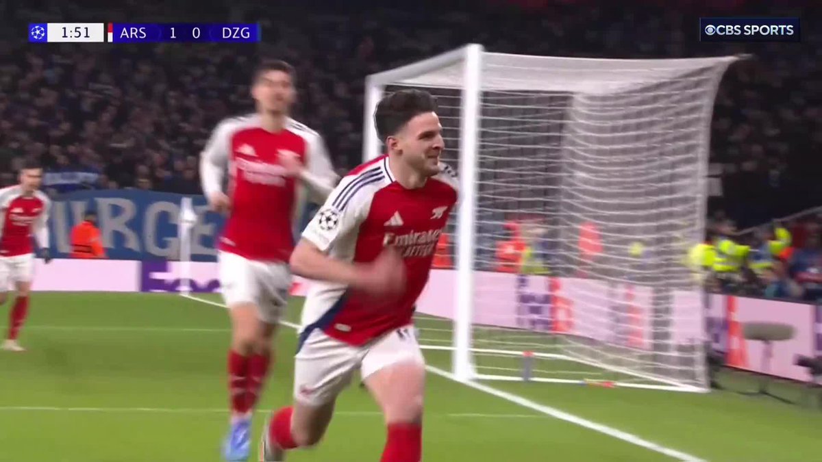 ARSENAL LEAD AFTER 104 SECONDS. DECLAN RICE NOT MESSING AROUND 🔥