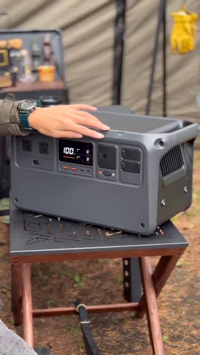 Setting up for camp 🏕️ DJI Power 1000 portable power station // Sevencamp🏕