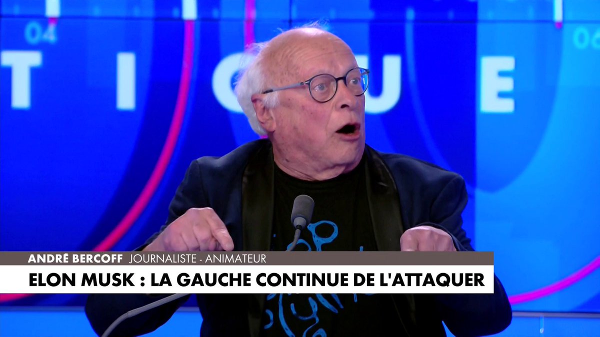 André Bercoff, journaliste et animateur, qualifie de «connerie socialiste», les propos de Rémi Féraud, qui accusent Elon Musk d'avoir réalisé un salut nazi dans #100%politique