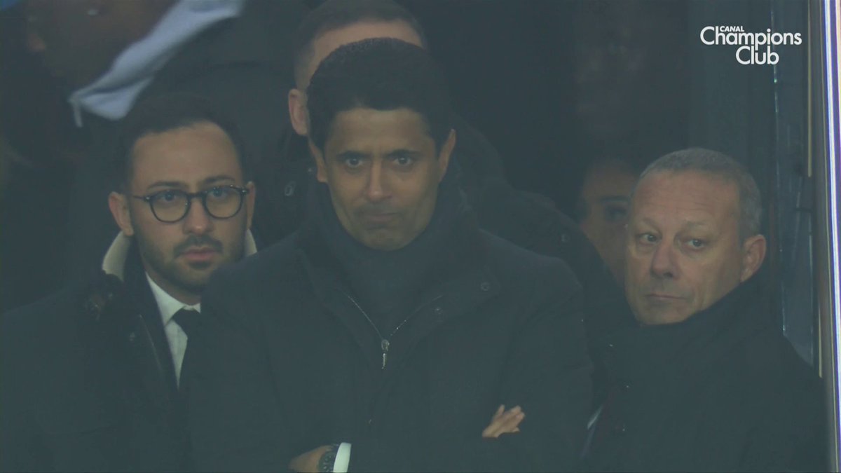 L’explosion de joie de Nasser Al-Khelaïfi à la fin du match. 🤩❤️💙 🎥 CANAL+ Foot