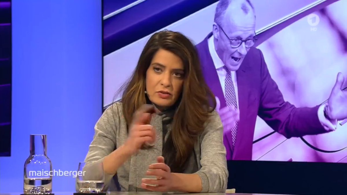 „Ich kann nur hoffen, dass Friedrich #Merz sein Wort hält, wenn er in eine Koalition geht, dass er es nicht mit der #AfD tut“, so Moderatorin und Podcasterin Linda Zervakis über dessen Warnung vor Rechtsaußen-Regierungen. #maischberger Das Erste
