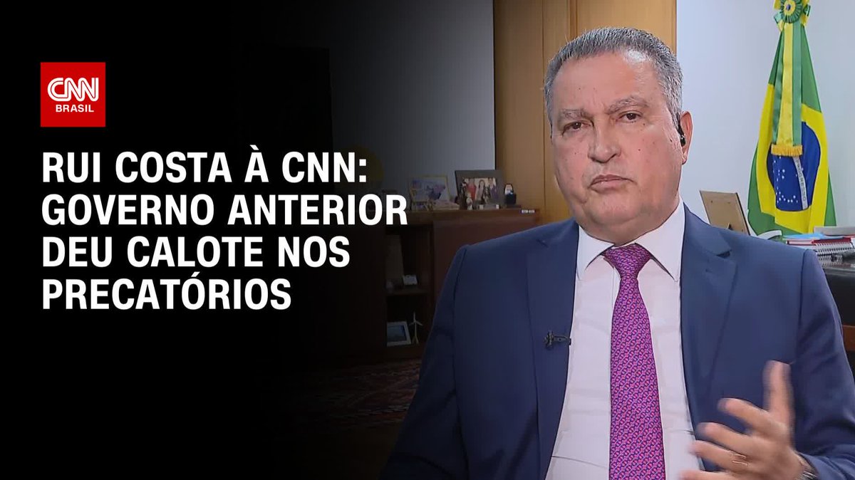 Em entrevista à CNN, o ministro da Casa Civil, Rui Costa, afirmou que o governo anterior deu calote de R$ 90 bilhões em precatórios e que, em 2024, o governo Lula (PT) assumiu o compromisso de déficit zero, demonstrando a busca pelo equilíbrio fiscal.#CNNArena