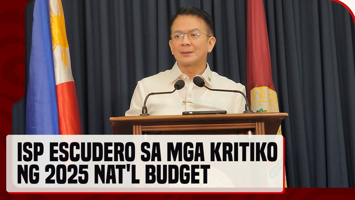 Hinamon ni Senate President Chiz Escudero ang mga kritiko ng 2025 national budget na magsampa na lamang ng kaso sa korte. I via Meanne Los Baños-Oroceo
