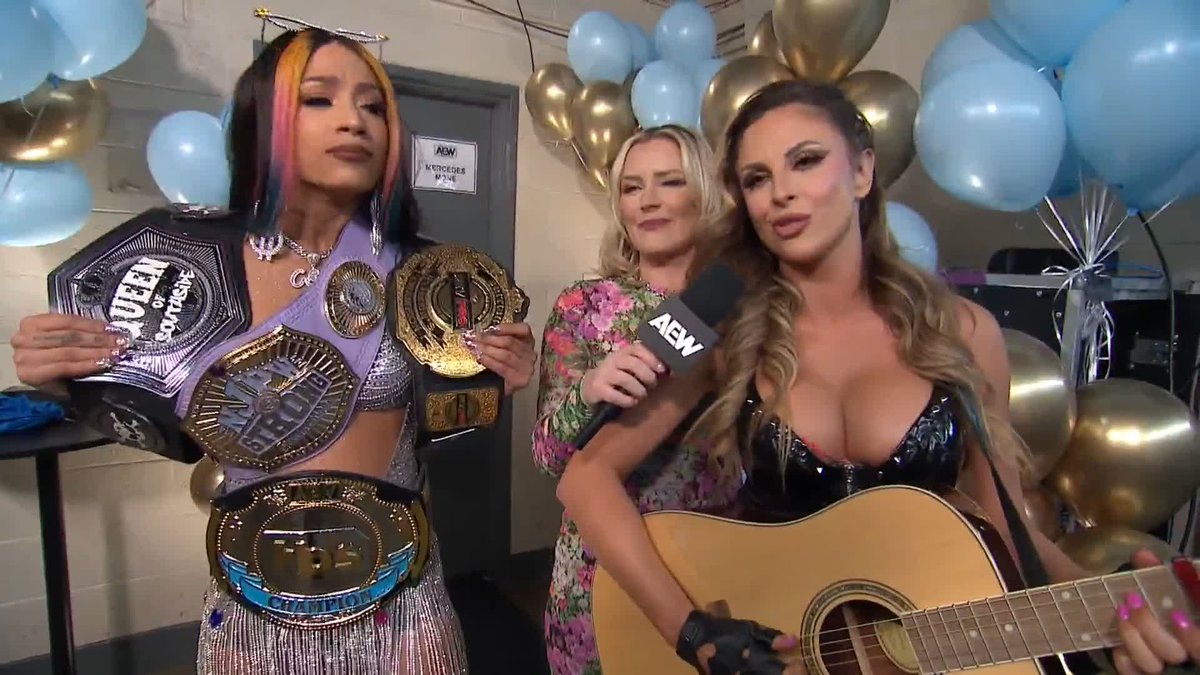 '4 Belts' Mercedes Moné feels UNSTOPPABLE in the AEW Women's Division, and wants to know who's NEXT to try the Money Train! Someone nearby might want to take that ride... Watch #AEWDynamite LIVE on TBS Network & @SportsOnMax Último Moné | Renee Paquette | @harleycameron_