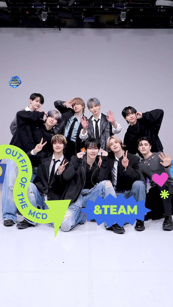 𝟐𝟓𝟎𝟏𝟐𝟑 𝑶𝒖𝒕𝒇𝒊𝒕 𝑶𝒇 𝑻𝒉𝒆 𝑴𝑪𝑫 : 𝑶𝑶𝑻𝑴 with &amp;TEAM 잠시 후 저녁 6시! 엠카 본방사수 잊지마세요 🫶 #MCOUNTDOWN #엠카운트다운 #OOTM #andTEAM #앤팀