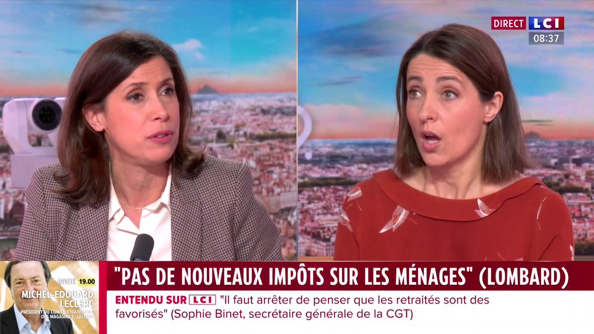 🗣️Concernant la proposition de taxer les retraités, même les plus aisés, "on ferme la porte", assure Sophie Binet estimant que "les retraités bénéficient d'une retraite bien méritée. Il faut financer les retraites en allant chercher l'argent là où il est".
