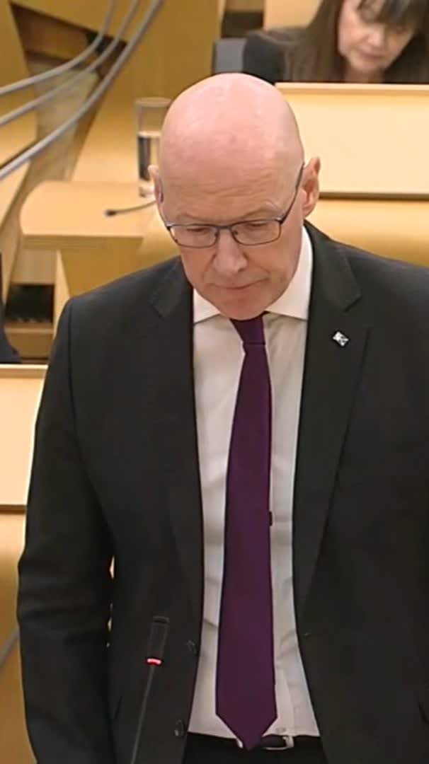 'Take this seriously, and stay safe' John Swinney made a statement on the Storm Eowyn red weather warning ahead of First Minister's Questions.