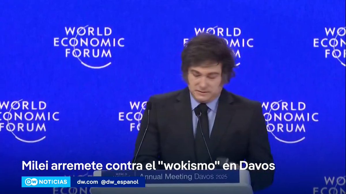 #Milei denuncia "el virus mental de la ideología #woke" en Davos. Desde el Foro Económico Mundial, el mandatario argentino condenó la asociación de la izquierda global como una epidemia, y destacó la creciente alianza entre líderes como Trump, Bukele, Netanyahu, Meloni y Orbán.