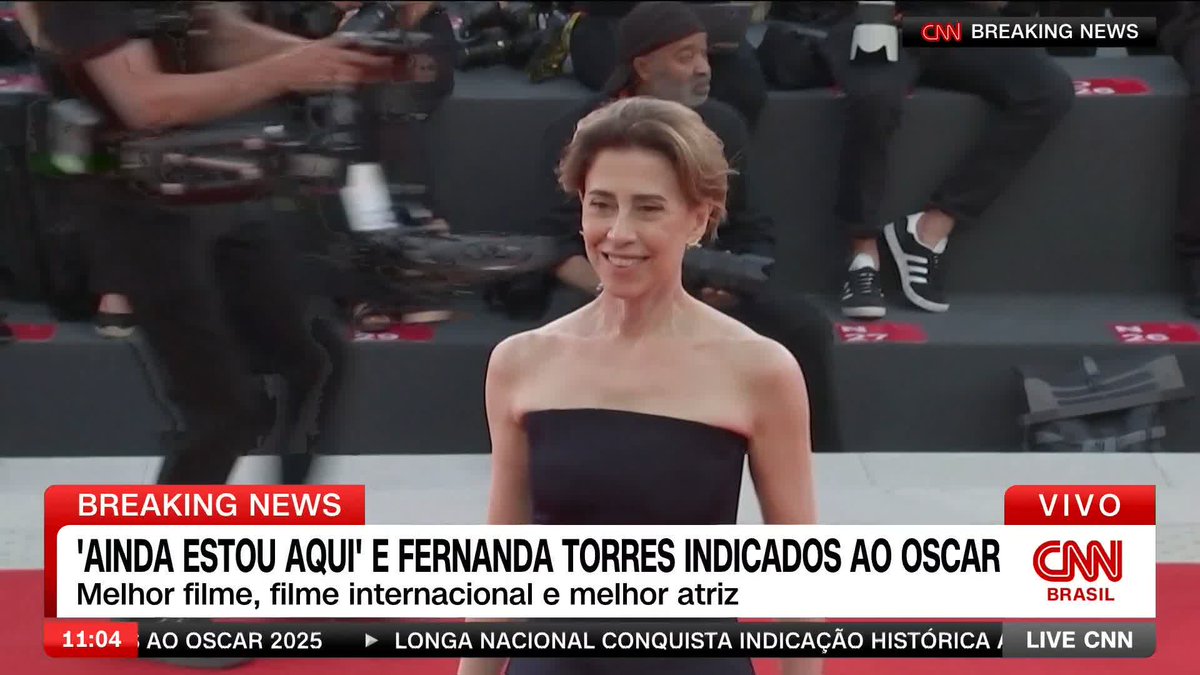 A ministra da Cultura, Margareth Menezes, em declaração à CNN, parabenizou o elenco de “Ainda Estou Aqui” pelas indicações ao Oscar. O longa recebeu três indicações à premiação: “Melhor Filme”, “Melhor Filme Internacional” e “Melhor Atriz”, para Fernanda Torres. #LiveCNNBrasil