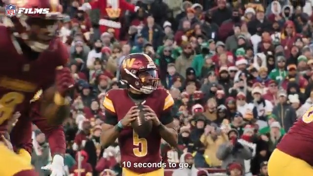 Winning time moment. ✅ When Jayden Daniels and the Washington Commanders handed the Eagles their only loss since September