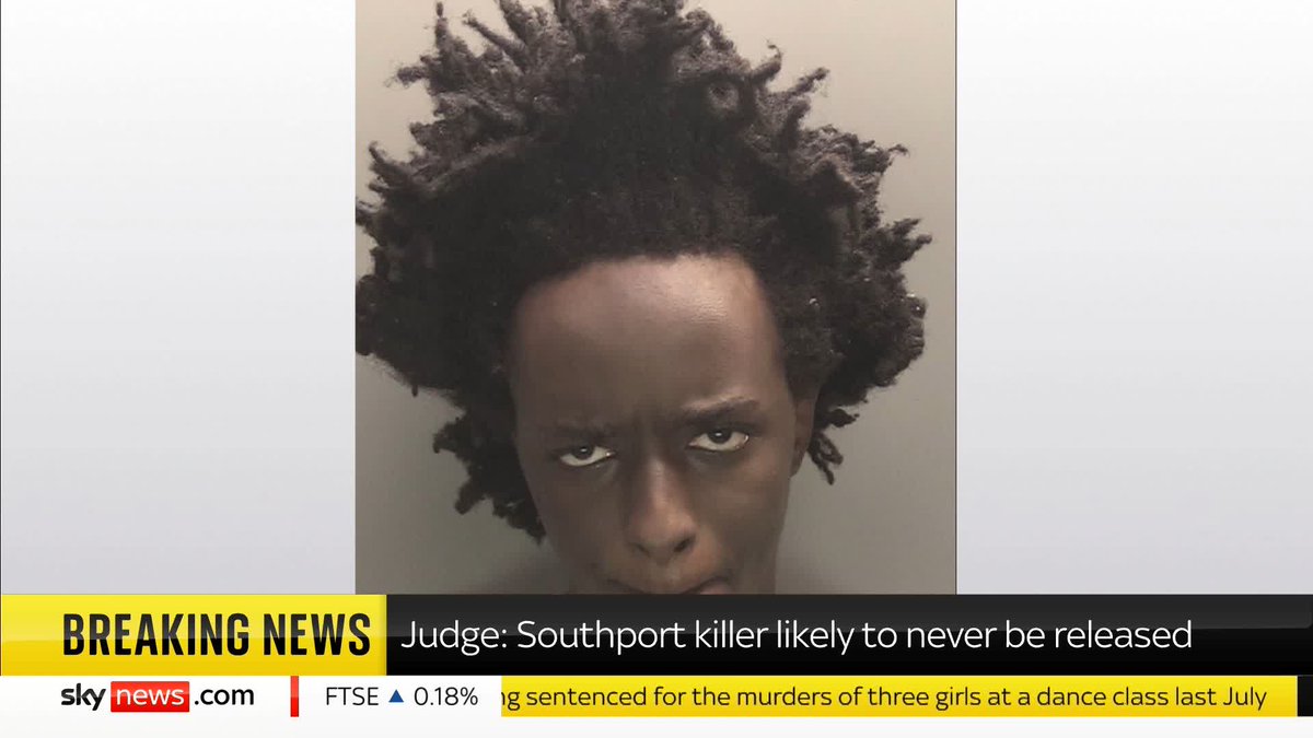Axel Rudakubana, 18, is handed life sentences with a minimum term of 52 years for the murders of Alice da Silva Aguiar, nine, Bebe King, six, and Elsie Dot Stancombe, seven. Crime Correspondent Martin Brunt has the latest. 📺 Sky 501 and YouTube
