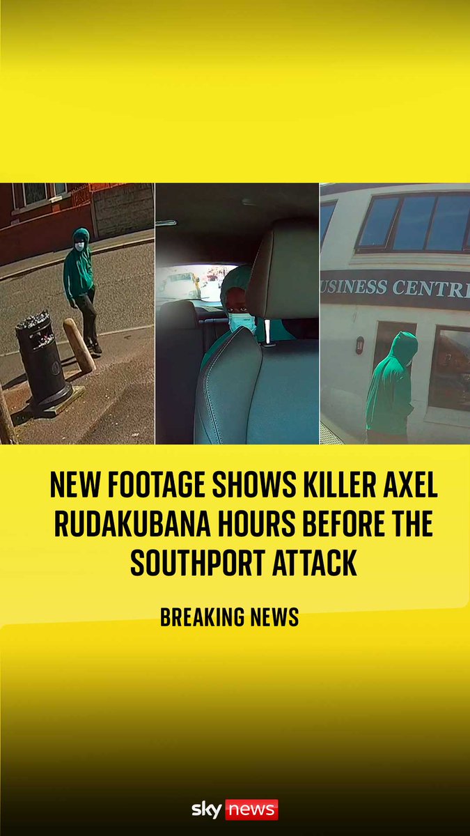 New footage released by Merseyside Police shows Axel Rudakubana in the hours leading up to the attack, where he killed three children and injured several others. Read more: