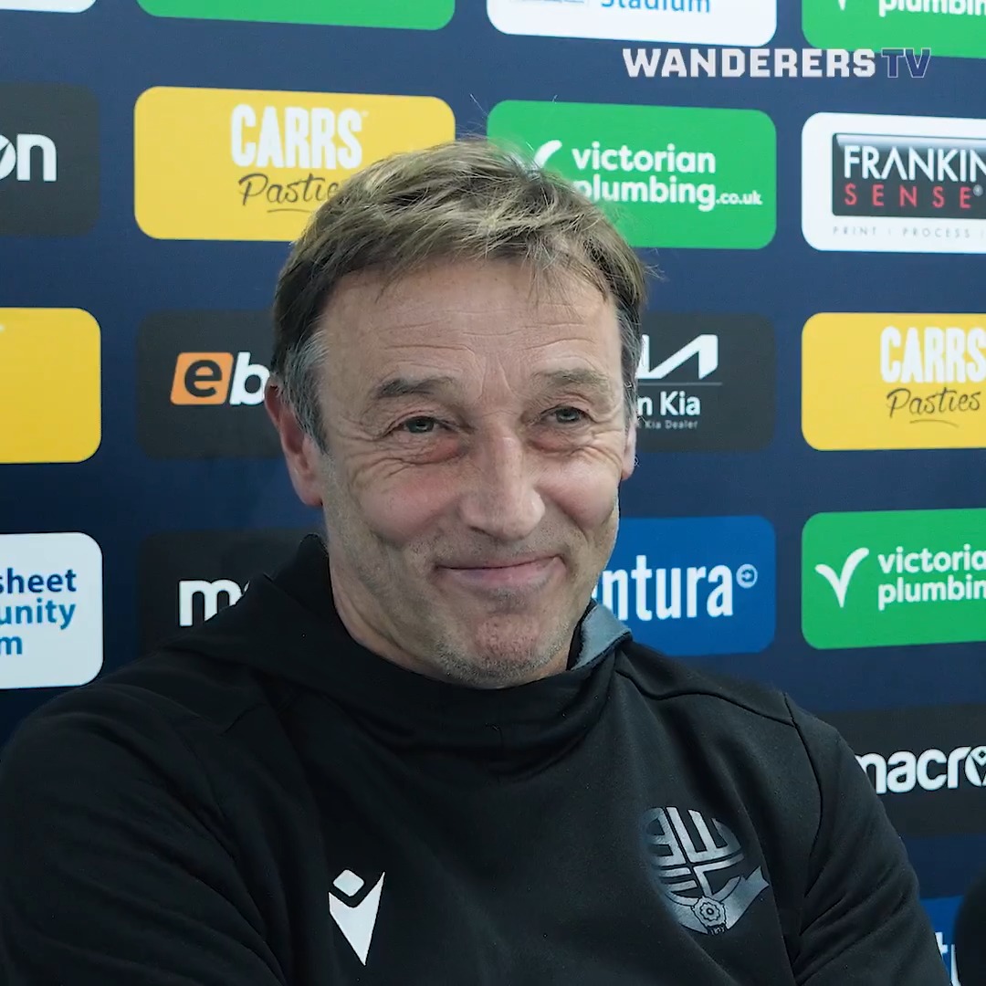 📺 "Let's be positive. Let's get after them." Julian Darby speaks ahead of this weekend's trip to Huddersfield 🎙️👇 #bwfc