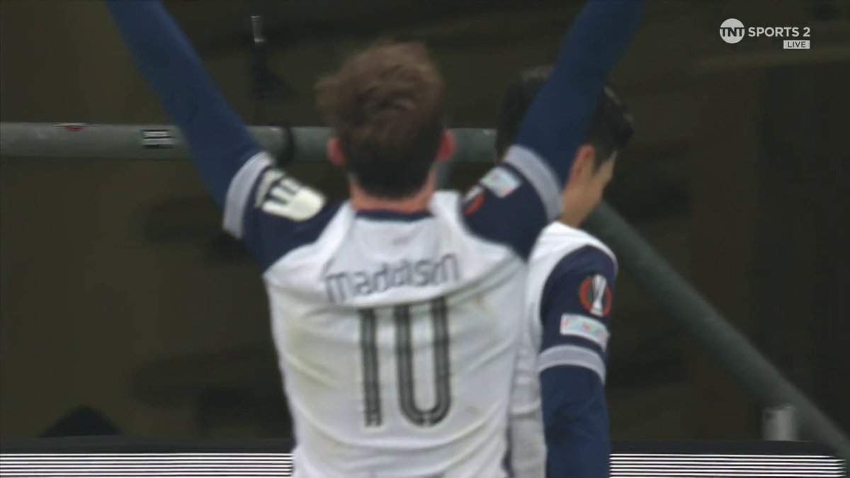 Pinpoint from Son 🎯 A stepover and a lovely left foot strike from Heung-Min Son gives Spurs a 2-goal advantage, a 3-1 lead in Germany. 📺 TNT Sports &amp; discovery+ UK