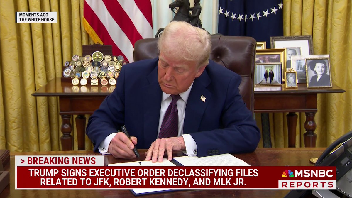 BREAKING: Trump signs executive order declassifying files related to the assassination of JFK, Robert Kennedy, and MLK Jr.