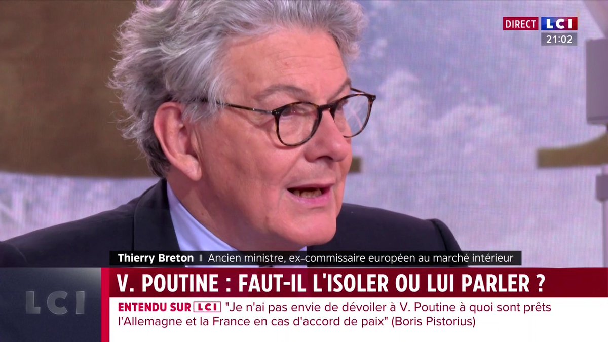 💬 "Nous savons tout faire en Europe en matière de défense." déclare Thierry Breton ▶️ Face à Darius Rochebin