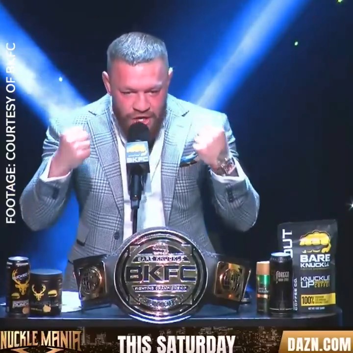 Conor McGregor rolled into the #KM5 press conference late and gave a FIRED UP speech to Eddie Alvarez, Jeremy Stephens and the fans.