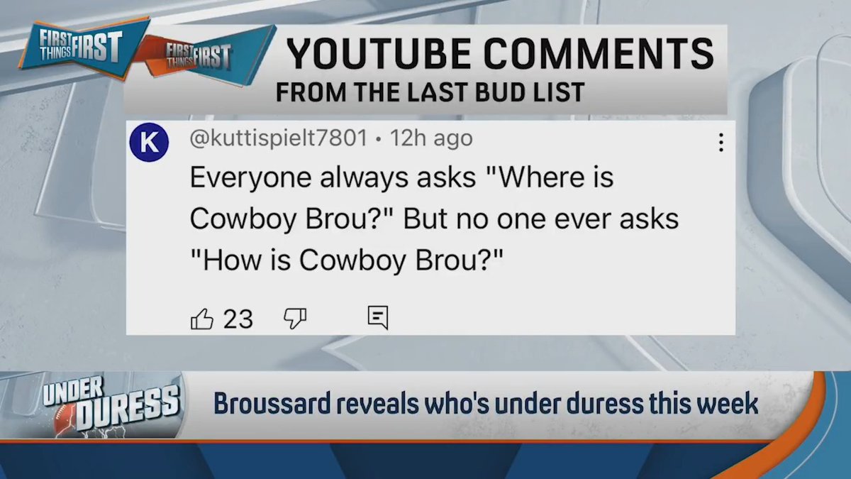 Everyone always asks, “where is Cowboy Brou,” but no one ever asks “how is Cowboy Brou.” 🤠🥲 nick wright | Wildes | Chris Broussard