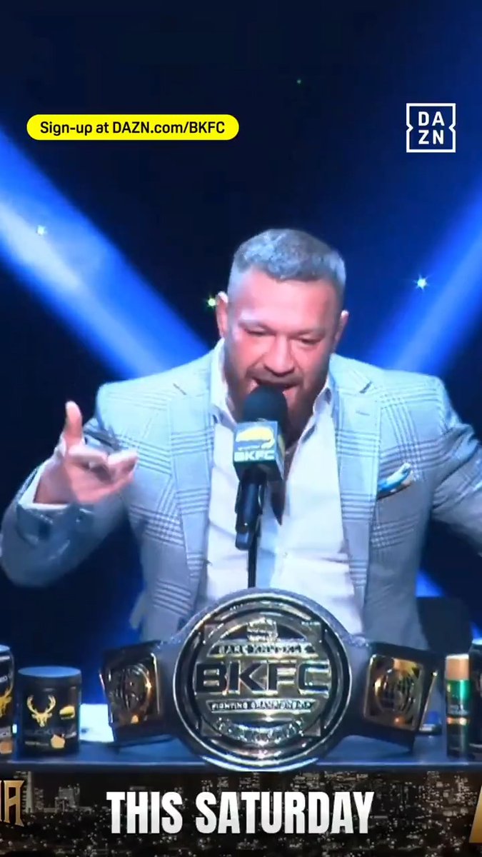 Conor McGregor declares "I don’t give a f*ck" after showing up late to the BKFC KnuckleMania V press conference "I'm the big boss around here."