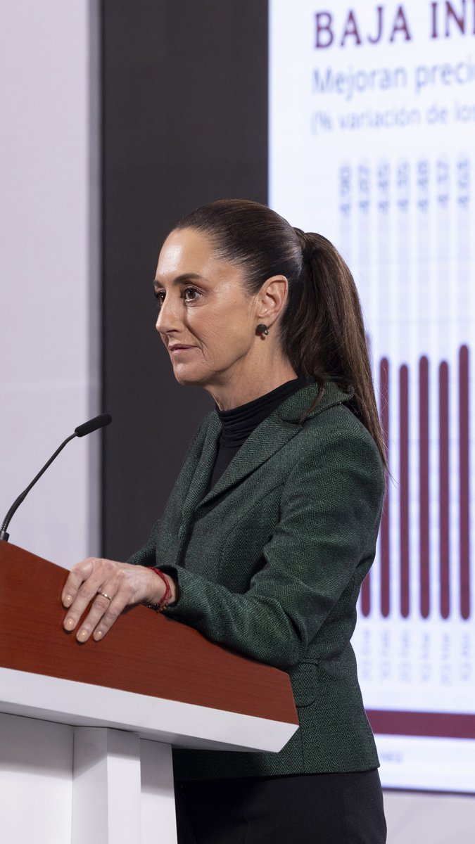 La economía de México está bien y está fuerte: la inflación bajó a 3.69 por ciento en la primera quincena de enero y el peso se ha mantenido. Siempre lo hemos dicho, las y los mexicanos contribuyen en nuestro país y en Estados Unidos.
