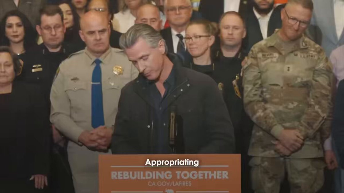$2.5 billion in relief to support LA after historic firestorms. We did this together with the legislature. It was passed unanimously. Bipartisan support. No “conditions.” No strings attached. We hope Congress and Donald J. Trump will do the same.