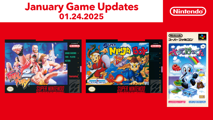 Three #SuperNES classic titles are now live for #NintendoSwitchOnline members! ☑️ Fatal Fury 2 ☑️ Super Ninja Boy ☑️ Sutte Hakkun