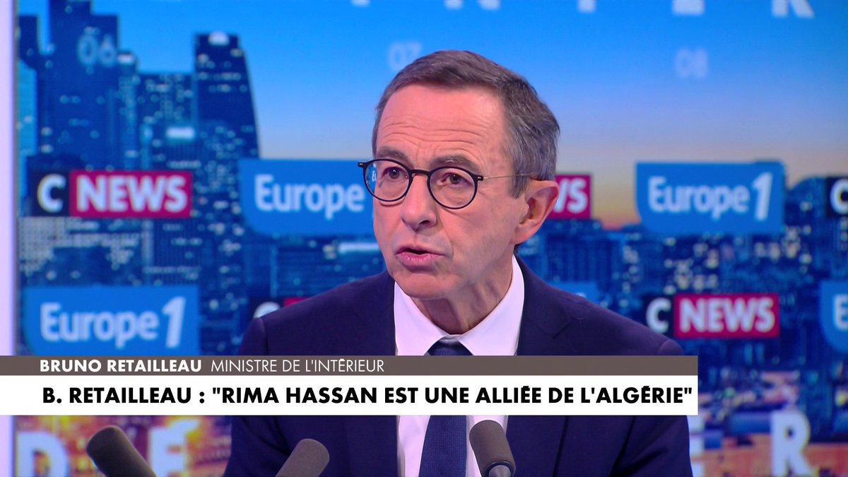 Bruno Retailleau à propos de Rima Hassan : «C'est une alliée du régime algérien», dans #LaGrandeInterview