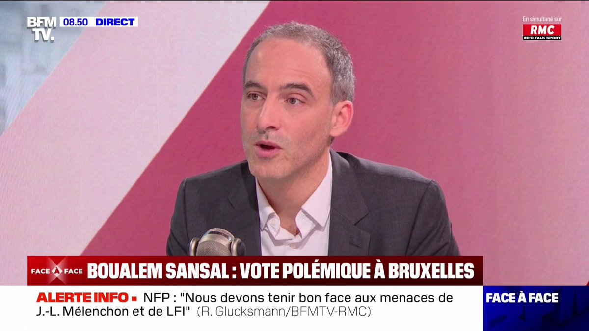 Raphaël Glucksmann (Place publique) qualifie de “honte” le vote de l’eurodéputée Rima Hassan contre la libération de Boualem Sansal