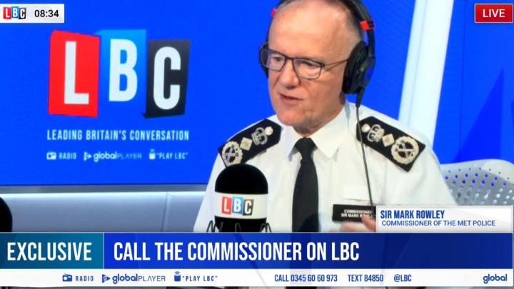 Commissioner Sir Mark Rowley LBC: ‘It's important for Londoners to hear this - The Met is on the up and making good progress. ‘I'm so proud of the men and women giving us their best, doing difficult and sometimes dangerous jobs, working to make communities more safe.’