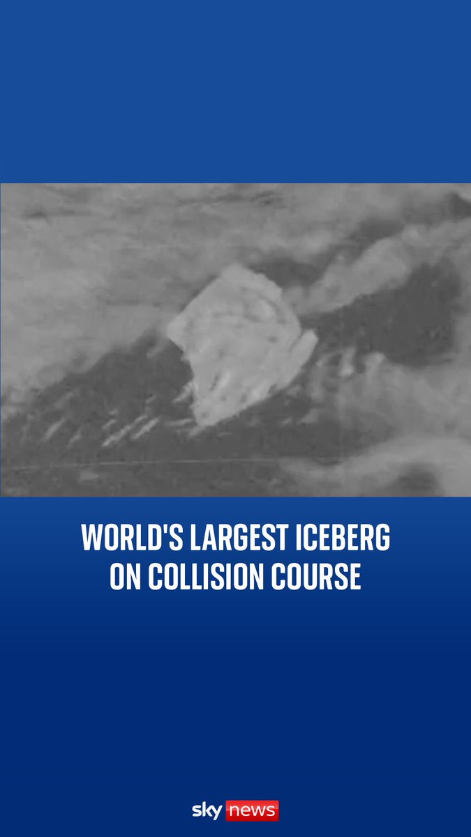 World's largest iceberg is on collision course with British island, endangering penguins and seals.