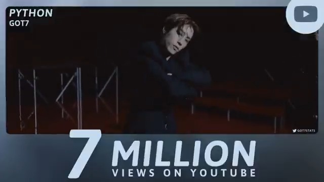 “PYTHON” music video has surpassed 7 million views on YouTube. GOT7 - PYTHON — GOT7 GOT7 (갓세븐) #GOT7 #갓세븐 #GOT7_PYTHON