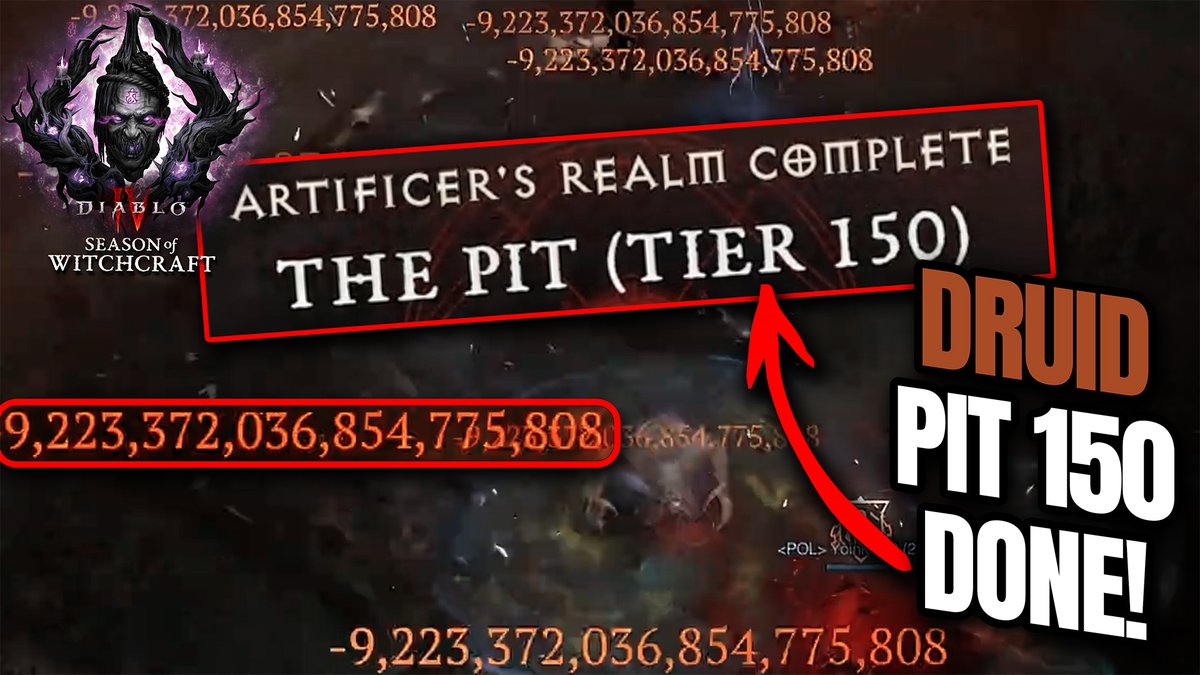Pit 150 already done by the Druid in #DiabloIV hitting just as hard as the Spiritborn did last Season: