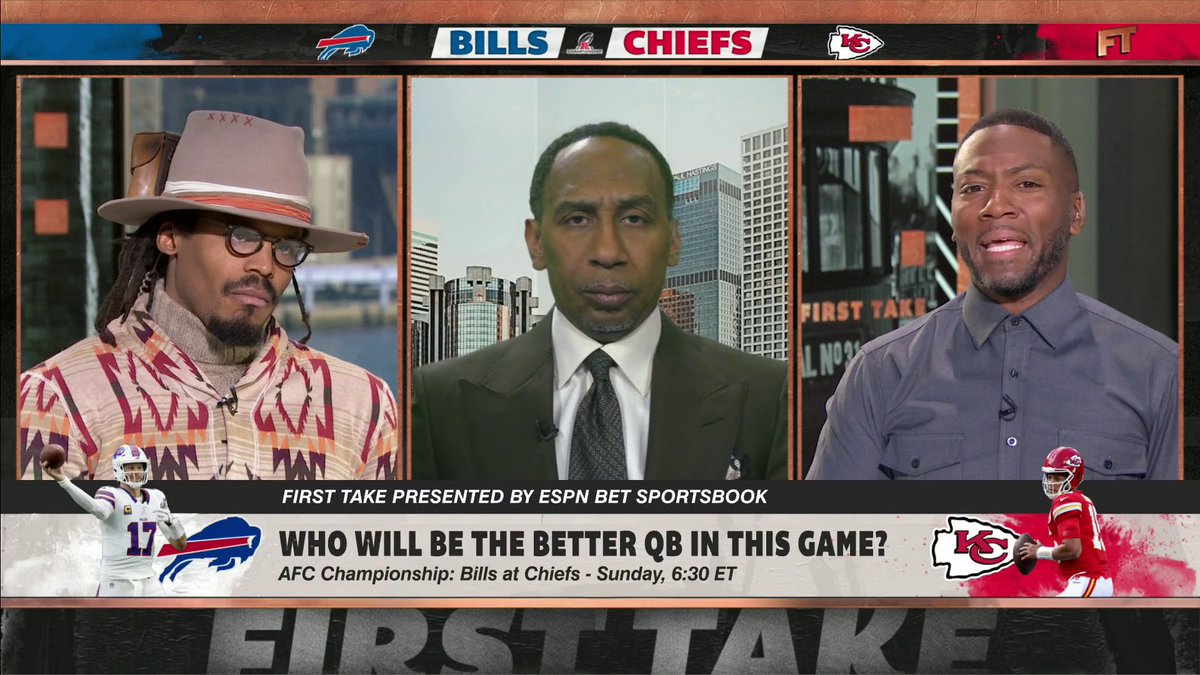 "The better quarterback [in the AFC Championship game] will be Josh Allen." 👀 —Cam Newton "Only Joe Burrow and Tom Brady have found a way to go into Arrowhead and beat [Patrick Mahomes]." 😯 —Ryan Clark
