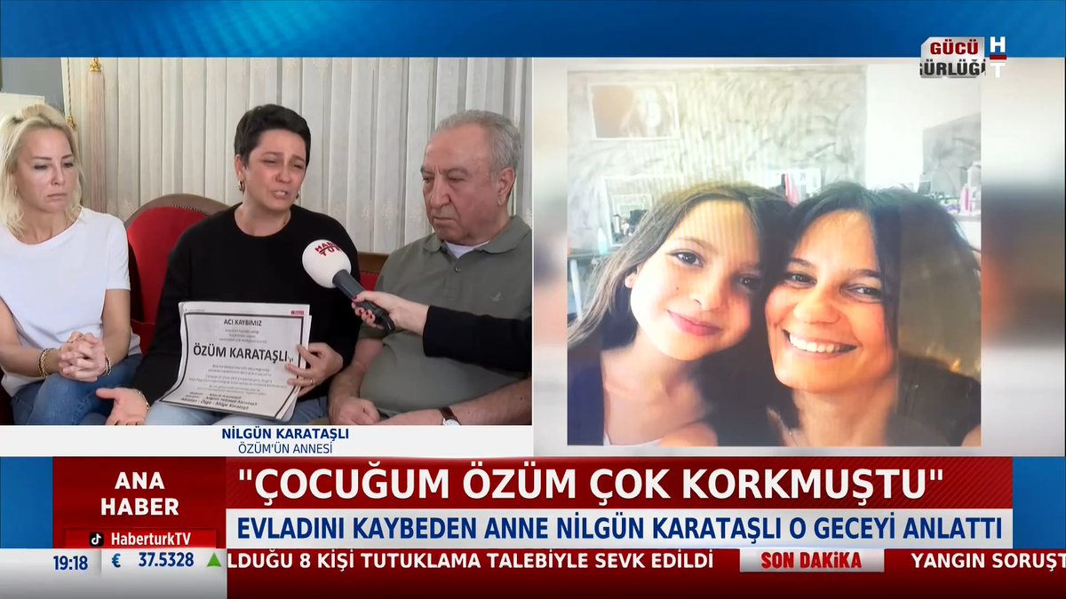 🗣️"Ne alarm çaldı, ne bağıran oldu, kimse uyarmadı" 🔴Bolu Kartalkaya'daki yangın faciasında hayatını kaybeden 17 yaşındaki Özüm Karataşlı'nın ailesi, yaşadıkları faciayı Habertürk'e anlattı.