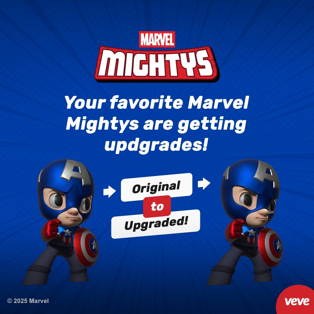 TAKE A CLOSER LOOK at the UPGRADES on the way for your Marvel Mightys Captain America digital collectibles! Craft and enhance your collection to unlock exciting new idle and action animations that highlight the strength, courage, and legacy of these iconic heroes 💪 The Captain America Upgrades crafting events starts Sat, 25 Jan at 8AM PT. Additional crafting requirements apply, see the FULL DETAILS in the Marvel Mightys Upgrades: Elevate Your Collection blog here: