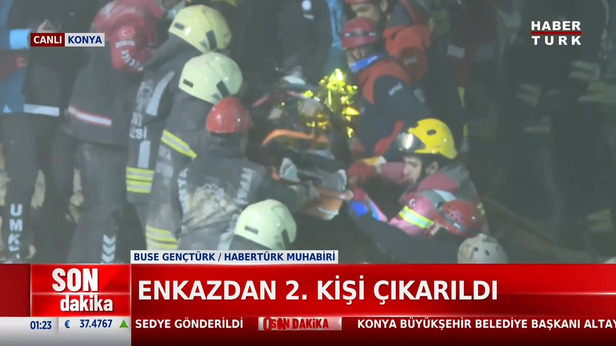 #SONDAKİKA 🔴Konya'da ikinci kişi enkazdan sağ çıkarıldı.