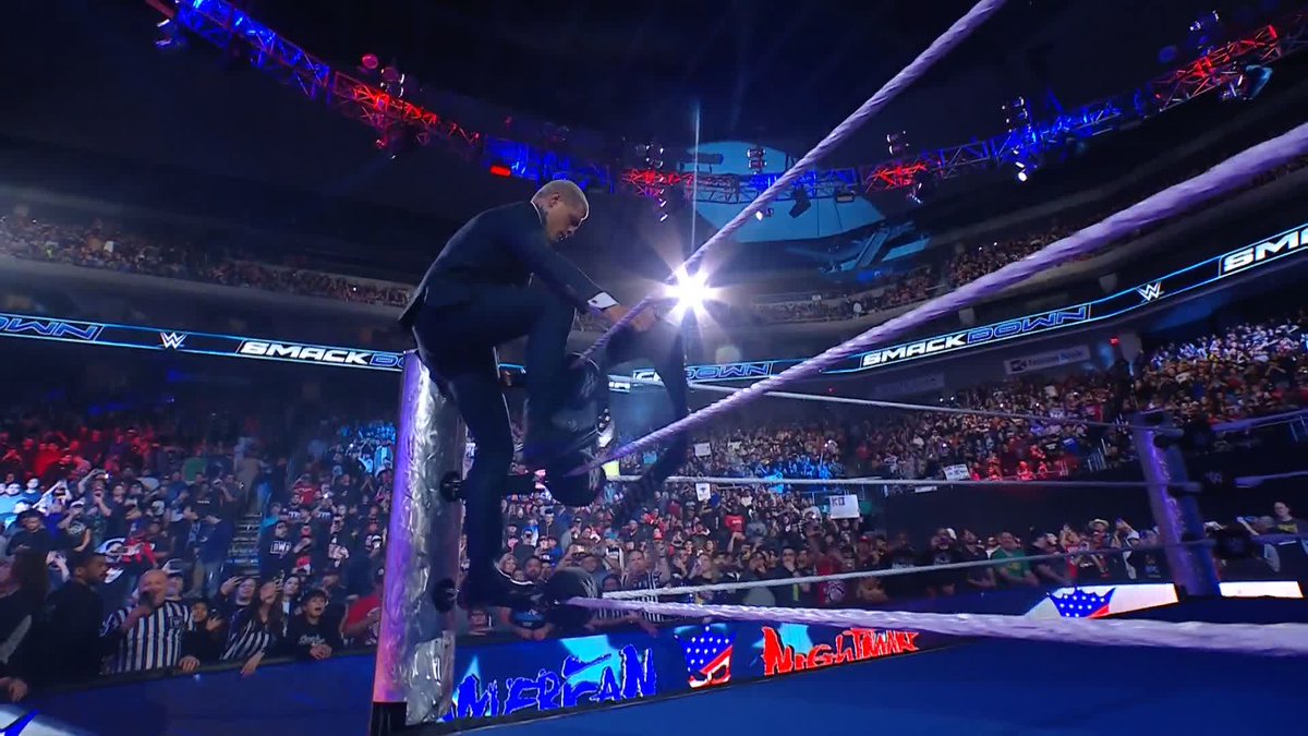 There’s A LOT to talk about 🎤 Cody Rhodes is here to sit down with Joe Tessitore for an exclusive interview ahead of tomorrow’s #SNME 👀 LIVE NATIONWIDE 8E/5P on NBC Entertainment & Peacock #SmackDown