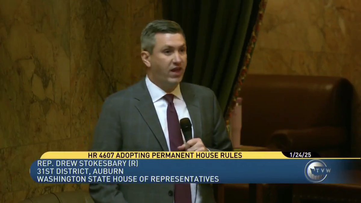 House Republican Leader Drew Stokesbary: "Today is a sad day for the institution, a chilling day for the three million Washingtonians whose elected voices can now be silenced at any time." #waleg