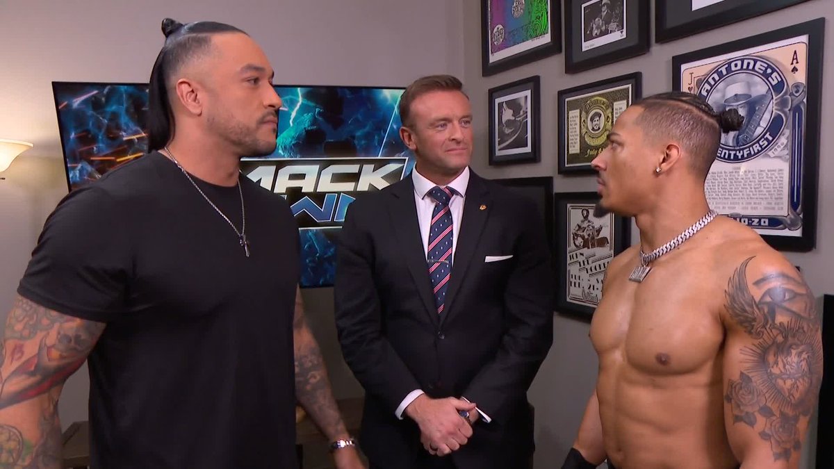 Welcome to Friday Night SmackDown, Damian Priest! Carmelo Hayes was NOT expecting his next opponent to be Damian Priest 😬 #SmackDown