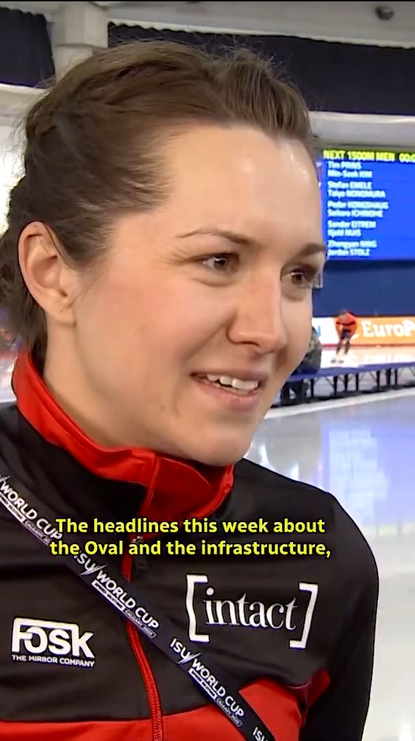 "It hits us pretty hard here" 🇨🇦😔 Isabelle Weidemann reacts to news that Calgary's Olympic Oval is on thin ice Story here: